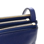 Lambskin Large Trio Crossbody Bag Indigo