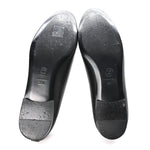 Lambskin Patent Cap Toe Ballerina Flats  39.5 Black