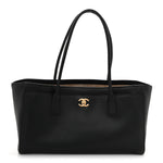 Calfskin Archetype Small Shopping Tote Black