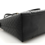Soft Microguccissima Small Zippered Satchel Black