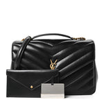 Lambskin Chevron Quilted Large LouLou Black