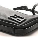 Vitello Medium Simply Fendi Shoulder Bag Black