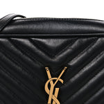 Calfskin Matelasse Monogram Lou Camera Bag Black