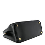 Saffiano Small Galleria Double Zip Tote Black