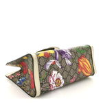 GG Supreme Monogram Flora Textured Calfskin Small Padlock Tote Beige Ebony Multicolor Mystic White