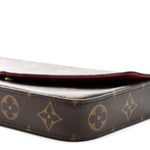 Monogram Pochette Felicie Chain Wallet Fuchsia