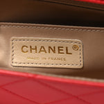 Lambskin Quilted Large Golden Class Flap Red