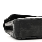 Lambskin Chevron Quilted Medium Double Flap Black