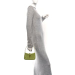 Calfskin Lizard Embossed Le 5 A 7 Mini Hobo Dull Lime