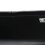 Shiny Caviar Preppy Coco Long Vanity With Strap Black