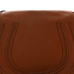 Calfskin Medium Marcie Round Crossbody Bag Tan