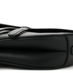 Grained Calfskin Saddle Bag Black