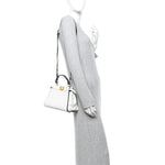 Cuoio Romano Selleria Tri-color Mini Peekaboo Iconic Satchel White Indaco Saddler