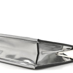 Metallic Calfskin Clutch Silver