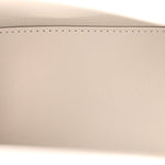 Shiny Calfskin Crocodile Embossed Hourglass Top Handle Bag XS White