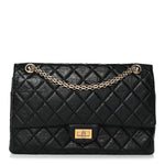 Aged Calfskin Quilted 2.55 Reissue 226 Flap Black