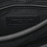 Calfskin Small Twin Skull Chain Crossbody Black