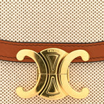 Textile Natural Calfskin Teen Triomphe White Tan