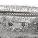 Metallic Agneau Arena Small Le Cagole Sling Bag Silver