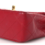 Lambskin Quilted Mini Square Flap Red