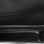 Grained Calfskin Saddle Bag Black