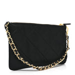 Re-Nylon Tessuto Impuntu Quilted Re-Edition 1995 Chaine Pouch Black