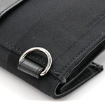 Recycled Nylon Vitello Grace Light Pequin Baguette Belt Pouch Black