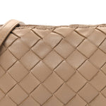 Nappa Intrecciato Nodini Mini Crossbody Almond