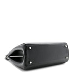 Grainy Calfskin Small Zumi Top Handle Bag Black