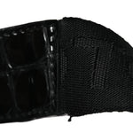 Calfskin Alligator Embossed Small Explorafunk Backpack Black