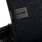 Felt Shiny Calfskin Medium Woody Ribbon Tote Obscure Navy