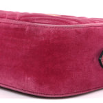 Velvet Matelasse Small GG Marmont Chain Shoulder Bag Light Raspberry Rose
