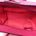Drummed Calfskin Mini Luggage Fluo Pink