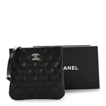 Lambskin Quilted Uniform Crossbody Bag Black