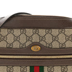 GG Supreme Monogram Web Small Ophidia Shoulder Bag Brown