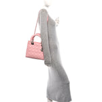 Lambskin Cannage Medium Lady Dior Light Pink