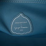 LV X YK Taurillon Monogram Keepall Bandouliere 50 Blue Multicolor