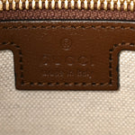 GG Supreme Monogram Azalea Calfskin Retro Interlocking G Wristlet Messenger Bag Beige Ebony Brown Sugar