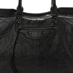 Arena Lambskin Brass Hardware Le City Travel Bag Black