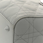 Ultra Matte Calfskin Cannage Medium Lady Dior Grey Stone