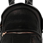 Pebbled Lambskin Dumbo Backpack Black Rose Gold Hardware