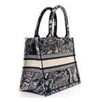 Canvas Embroidered Small Dioriviera Toile De Jouy Book Tote Blue