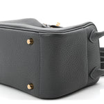 Taurillon Clemence Mini Lindy 20 Gris Misty