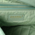 Shiny Calfskin Quilted Chanel 22 Light Green