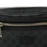 Soft GG Supreme Monogram Web Belt Bag Black Grey