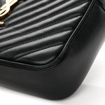 Calfskin Matelasse Monogram Lou Camera Bag Black