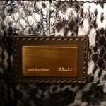 Vitello Morgan Snakeskin Medium Peekaboo Iconic Satchel Foresta