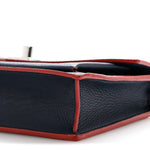Soft Calfskin My Lockme Chain Pochette Marine Rouge