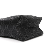 Denim GG Monogram Dollar Calfskin Mini Ophidia Tote Black Grey
