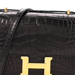 Matte Alligator Constance 18 Black